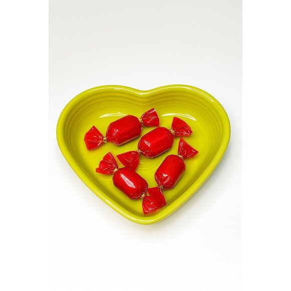 Fiestaware Fiesta CERAMIC Medium Heart Bowl Dish CONTAINER Lemongrass - Picture 11 of 11